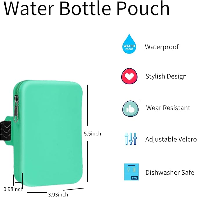 Silicone Water Bottle Pouch for Stanley, Tumbler Carrier with Zipper Pocket for Stanley 30oz/40oz & IceFlow 20/30oz, Gym Tumbler Accessories for Men Women