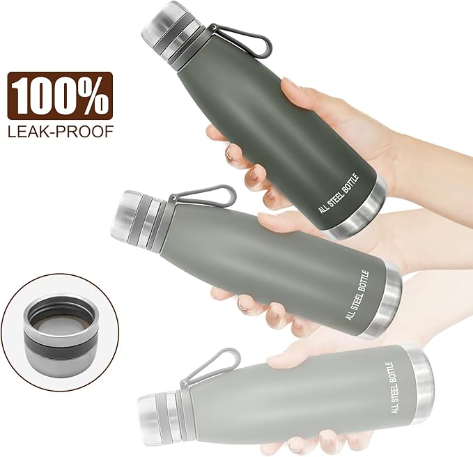 22oz Thermos for Hot and Cold Drinks, Coffee Thermos Water Bottle, Wide Mouth Thermal Cups- Leakproof Stainless Steel Insulated Thermos - Commute, Travel, and Picnic Friendly