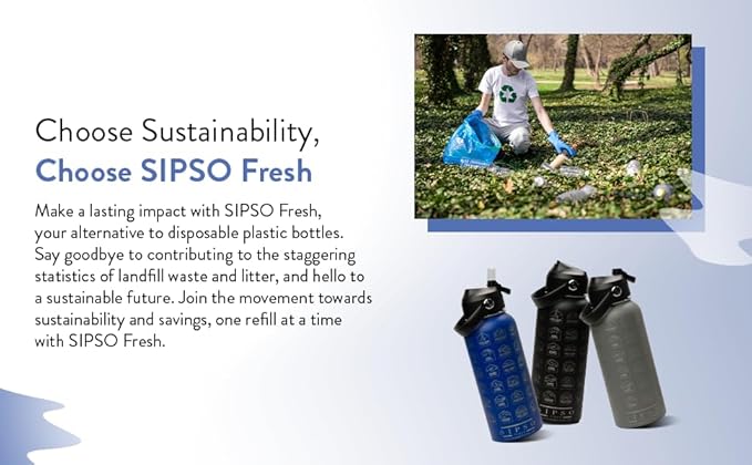 National Parks water bottle with Stickers: Unique 32 oz bottle | Double wall Stainless Steel water bottle | Leak Proof- laser Engraved water Bottle with National Park stickers (Blue)