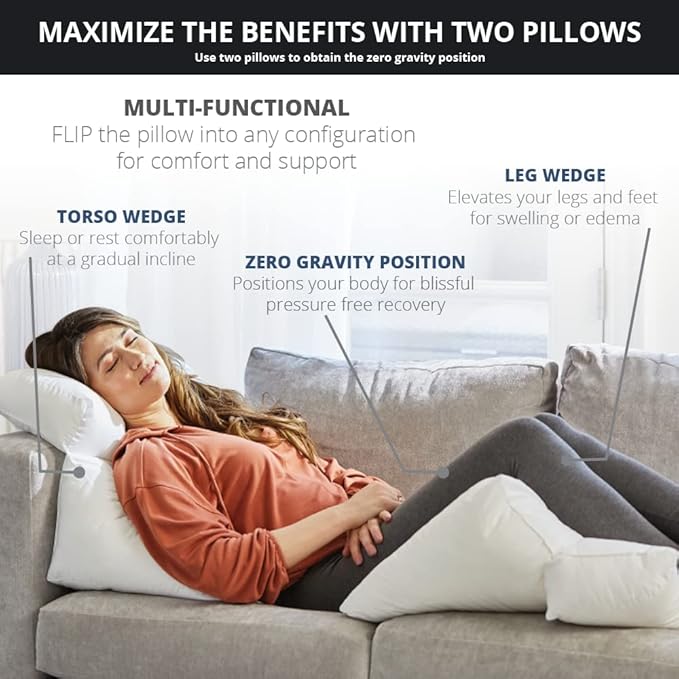 Contour Flip Lounge Pillow (Flip with Navy Case)