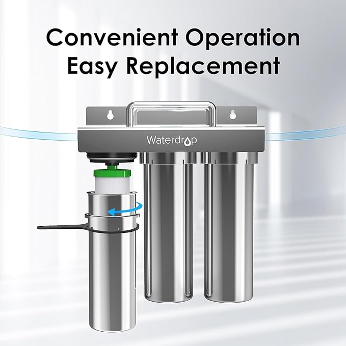 Waterdrop P1 Under Sink PP Water Filter, Replacement for TST-UF Ultra-Filtration Under Sink Water Filter System, Pack of 2