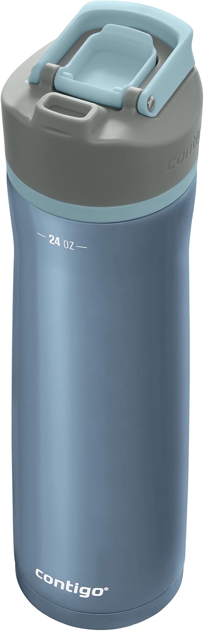 Contigo Clybourn Chill Stainless Steel FreeFlow Filter Water Bottle with AUTOSEAL, 24oz., Dark Ice