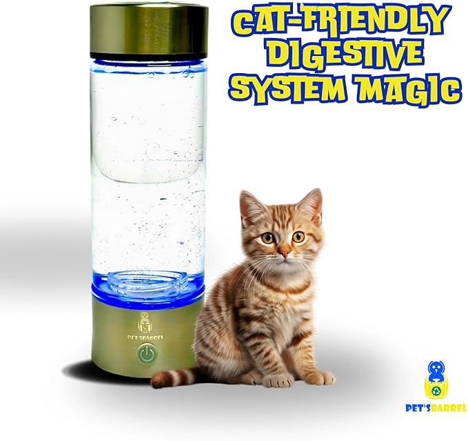 PET'SBARREL Hydrogen Water Bottle - Rapid 3-min Electrolysis Hydro Water Ionizer. Hydro water bottle. Water hydrogenator. Hydrohealth water bottle. Healthy hydration hydrogen water bottle generator