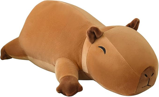 SQEQE Weighted Capybara Plush, Weighted Capybara Stuffed Animal for Anxiety, Cute Capybara Plushies Soft Capybara Pillow Toy Gift for Kids Adults 23.6 Inch, 3.1 lbs