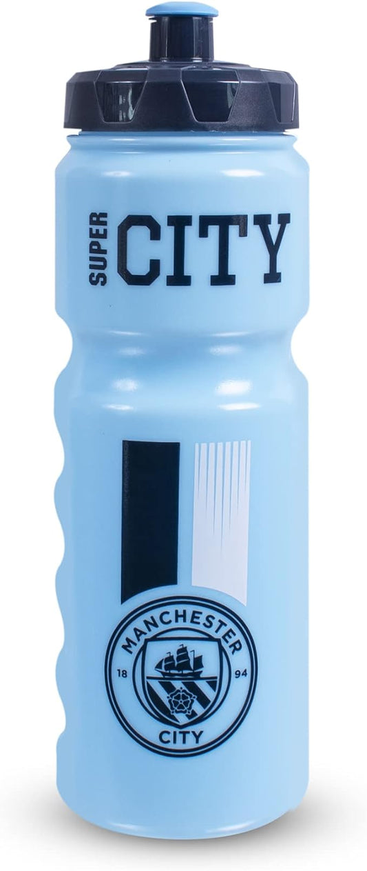 MANCHESTER CITY FC Team Merchandise 750ml Plastic Bottle, Blue