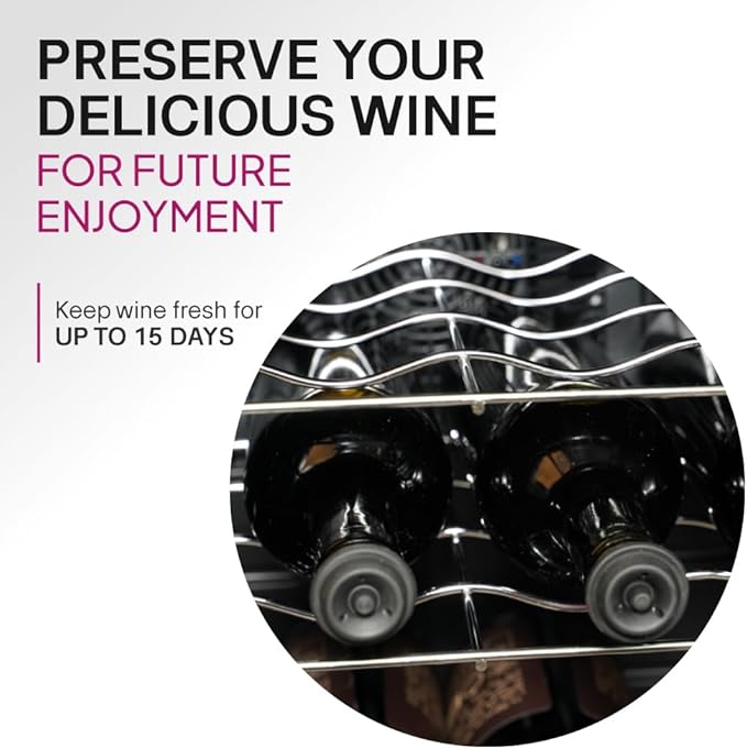 Wine Saver Pump, Includes Wine Preserver And 4 Wine Stoppers For Wine Bottles, Save Your Wine Up To 10 Days.