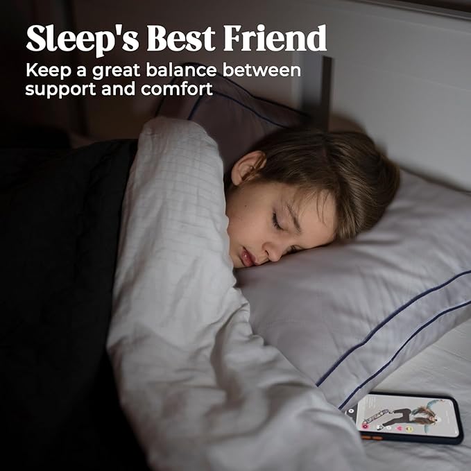 puredown King Size Pillows Set of 2, Feather Down Pillow Bed Sleeping Pillow, Cotton Shell Gusset Design Bed Pillow,King Pillows 2 Pack