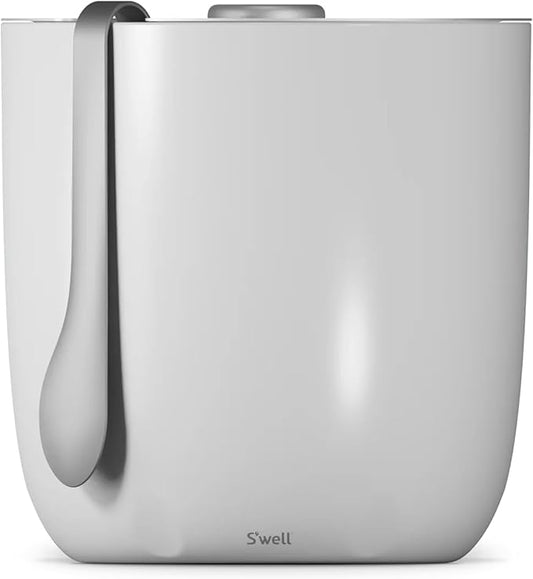 S'well Ice Bucket with Tongs, 68 oz, Angel Food