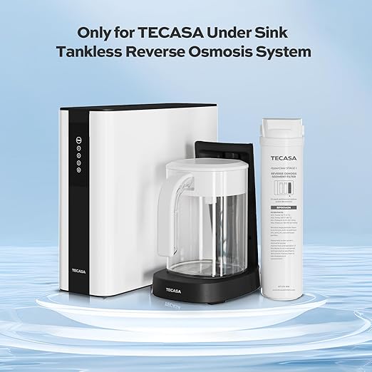 Sediment Filter, Replacement for TECASA Under Sink Tankless Reverse Osmosis System, 1-year Lifetime