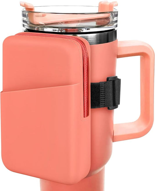 Silicone Water Bottle Pouch For Stanley Quencher Adventure 40 oz & Stanley IceFlow 20oz 30oz, Gym Accessories for Women, Stanley Cup Accessories, Water Bottle Pouch for Sports