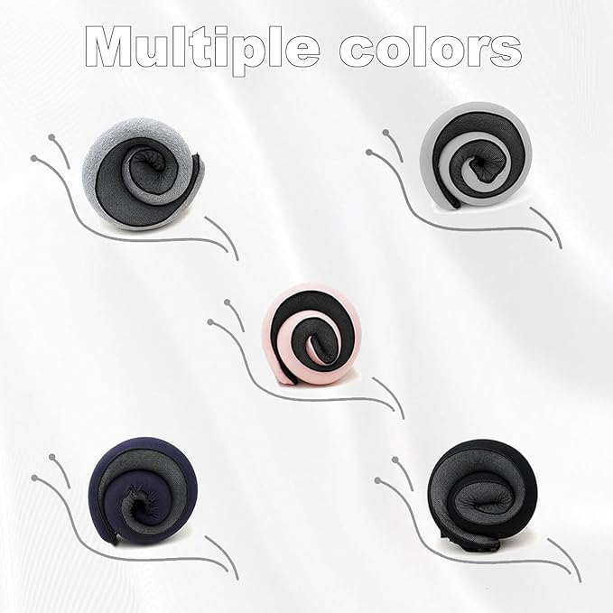 2024 Memory Foam Neck Pillow 360 Degree Neck Support Travel Pillows for Airplanes and Long Flight Travel Neck Pillow (Grey)