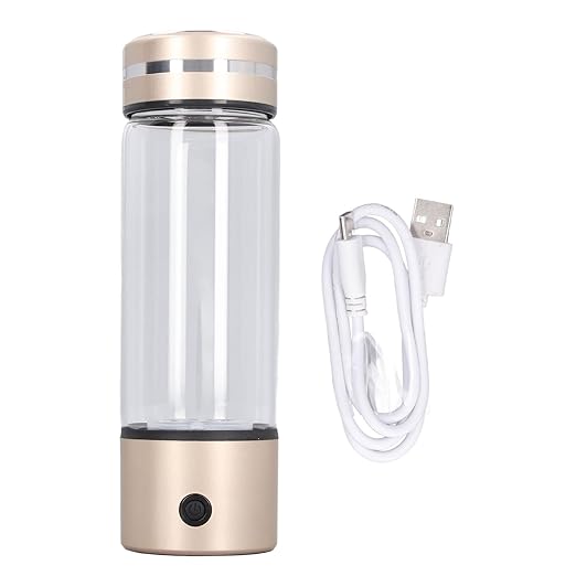 Hydrogen Water Bottle, 300ML USB Hydrogen Water Bottle Generator, 3Min Quick Electrolysis, Portable Water Ionizer Machine, for Travel Exercise Daily Drink