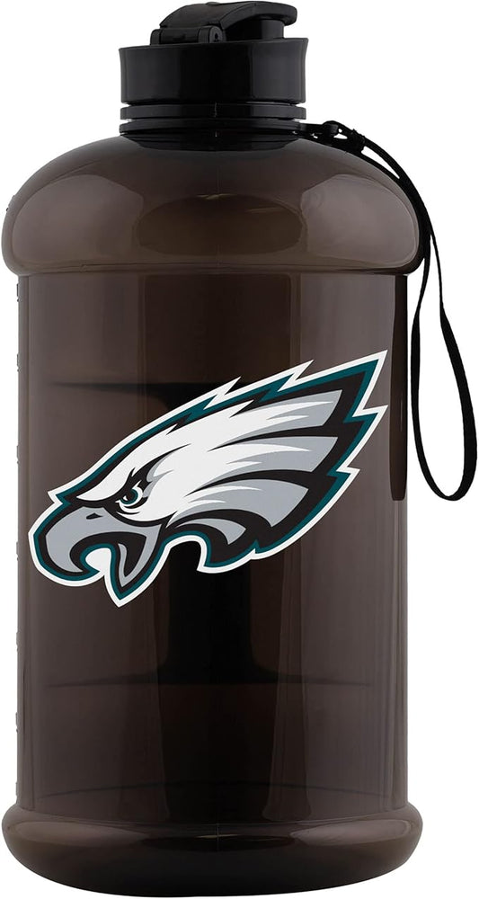 FOCO NFL Team Logo 2L Plastic Clear Large Sports Water Bottle