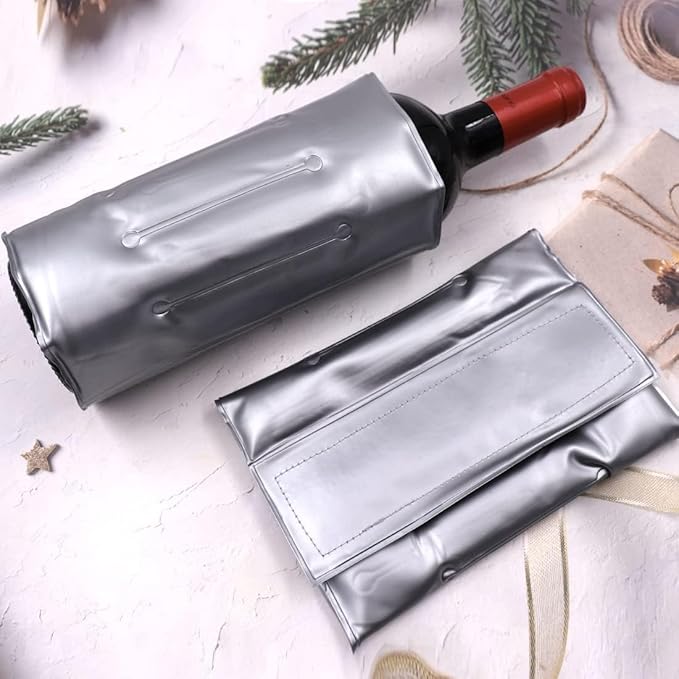 Ice Wine Bag, Ice Wine Sleeve, Wine Chiller, Wine Cooler Refrigerator, Wine Bottle Chiller Cooler for Red White Champagne or Sparkling. Gel Cooling Holder Freestanding Carrier Chilling