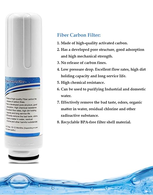 Replacement Internal Active Carbon Water Filter for pH3.5~10.5 Alkaline Water Ionizer AG7.0 Only