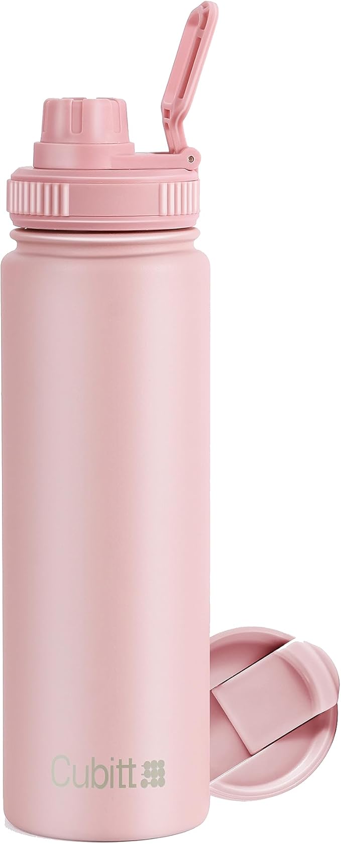 Cubitt Insulated Sports Hydro Water Bottle 24 oz, 2 Lids (Coffee Lid and Wide Mouth Twist Sports Lid), Stainless Steel, Double Walled. Cold for up to 24 hours, Hot for up to 12 hours