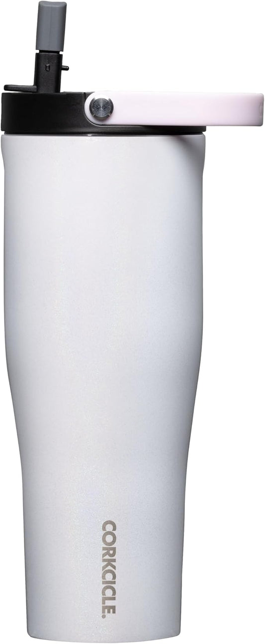 Corkcicle Go Cup XL Insulated Tumbler with Lid and Straw, Unicorn Magic, 30 oz – Reusable Water Bottle Keeps Beverages Cold for 12hrs – Cupholder Friendly Tumbler, Leak-Proof Design