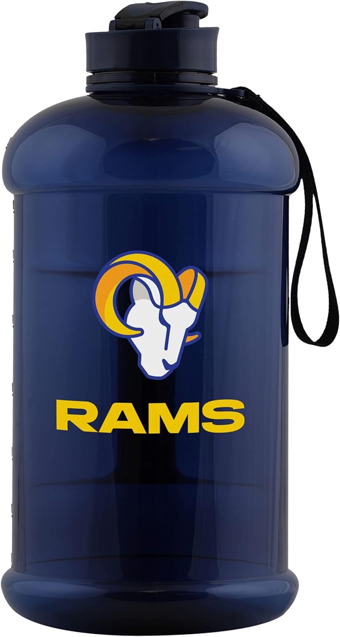 FOCO NFL Team Logo 2L Plastic Clear Large Sports Water Bottle