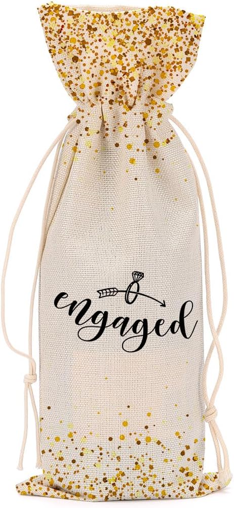 Engagement Gifts for Couples Bridal Shower Gifts Wine Bag Bachelorette Gifts for Bride Fiance Gifts for Women Men Sister Bachelorette Party Mrs Gifts Wine Bags
