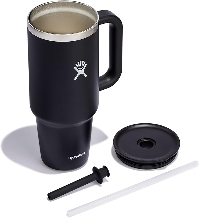 Hydro Flask Travel Tumbler Stainless Steel Vacuum Insulated Tumbler with Lid and Straw for Cold Water and Drinks for Sports, School, Work, Car, Travel, Weekends