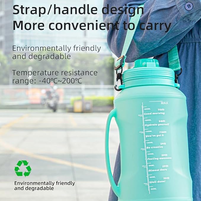 Collapsible Water Bottles 64oz with Removable Straw, Odorless BPA-Free Silicone, Leak-Proof Foldable Reusable Bottle - Perfect for Cruise Travel Sports Gym Hiking Camping Cycling - Cyan