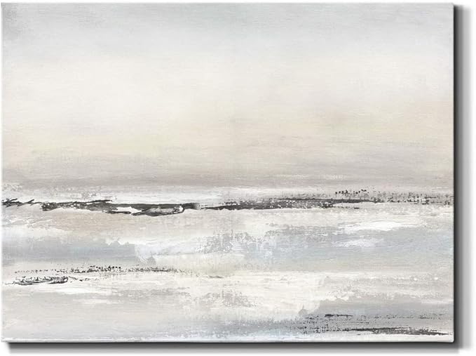 Renditions Gallery Canvas Nature Wall Art Modern Decorations Paintings Serene Winter Snow Glam Romantic Abstract Minimalist Artwork Prints for Bedroom Office Kitchen - 24"x36" LT33