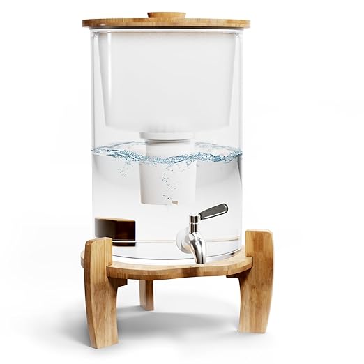 Filter Replacement for oceanade 9 Liter Glass Countertop Water Filter - 9L (2.25 Gallon) Alkaline Water Purifier - No Electricity, Plumbing Needed - Home Counter Top Filtration Dispenser 1 Pack