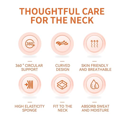 Neck Brace Soft Adjustable Neck Support Brace for Sleeping, Neck Pain and Support, Keep Vertebrae Stable and Aligned, Relief Spine Pressure, for Women & Men, Light blue (Light blue, L)