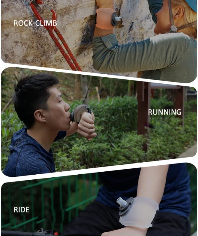 Wrist Water Bottle - Lightweight Hydration for Climbing, Running, Cycling - running water bottle - running water bottle hand