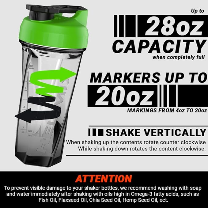 HELIMIX 2.0 Vortex Blender Shaker Bottle Holds upto 28oz | No Blending Ball or Whisk | USA Made | Portable Pre Workout Whey Protein Drink Shaker Cup | Mixes Cocktails Smoothies Shakes | Top Rack Safe