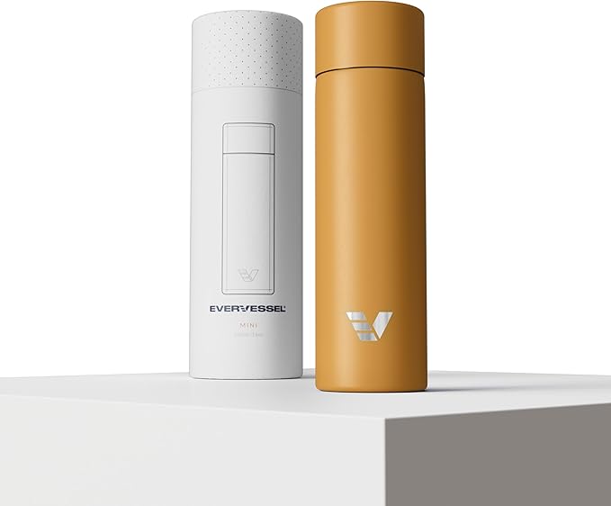 Mini Stainless Steel Water Bottle 14oz - Non-insulated | Designed for Bags | Slim, Lightweight & Stylish – Yellow