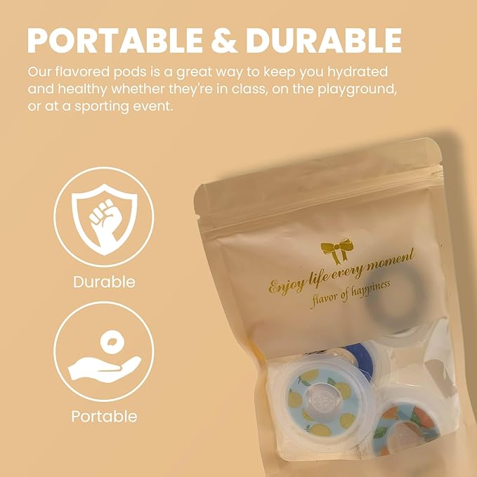 5 Flavor Pods For Air Water Bottle | 0 Sugar Flavor Fruit Taste Pods | Fruit Scented Flavor Pods | Compatible With air water bottle | Water Rings Outdoor Sports