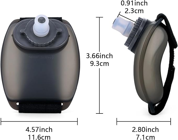 Wesoke Sports Wrist Band Water Bottle, 200ml Running Wrist Water Bottles, Soft Adjustable Gym Wristband Fitness Water Kettle Drinking Bottle for Cycling Climbing Hiking