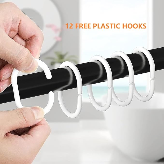 Cartoon Bear Print Shower Curtain for Bathroom Decor, Children Shower Curtain Liner 70.8" x 78.7" Waterproof Polyester Fabric Animal Shower Curtain Art Bath Curtain with 12 Hooks