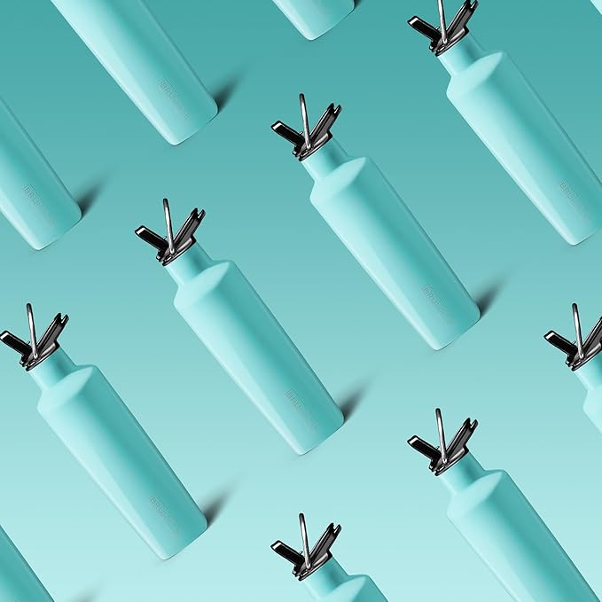 BrüMate ReHydration Mini Kids Water Bottle | 100% Leakproof Insulated Water Bottle for Kids with Straw | Stainless Steel Water Canteen | Perfect Kids Water Bottle for School | 16oz (Aqua)