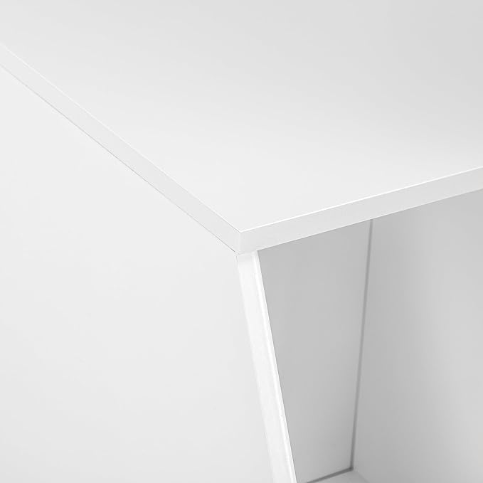 UTEX Toy Storage Organizer for Kids, Stackable Toy Storage Cabinet, Wooden Cubby Toy Organizer, White Toy Shelf for Playroom, Bedroom, Living room, Nursery, 1 Cubby