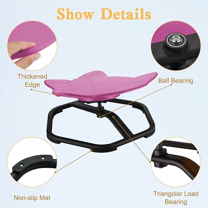 Spinning Chair for Autistic Kids Sit and Spin Chair for Kids Swivel Sensory Chair Elephant Spinning Seat Autism Sensory Chair Items for Sensory Room Training Balance Body Coordination