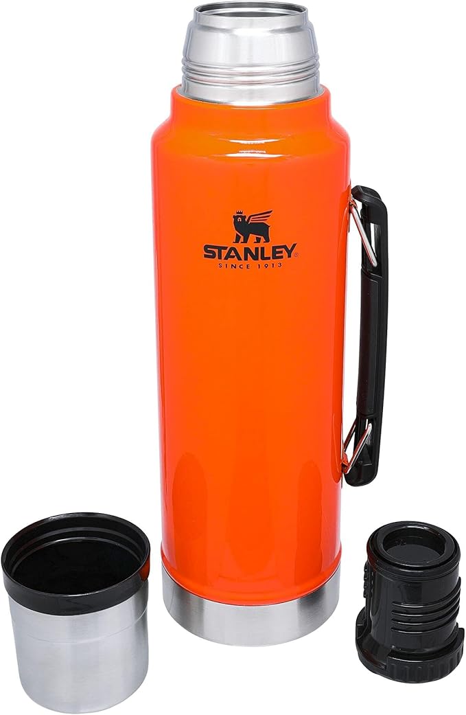 Stanley Classic Vacuum Insulated Wide Mouth Bottle -BPA-Free 18/8 Stainless Steel Thermos for Cold & Hot Beverages