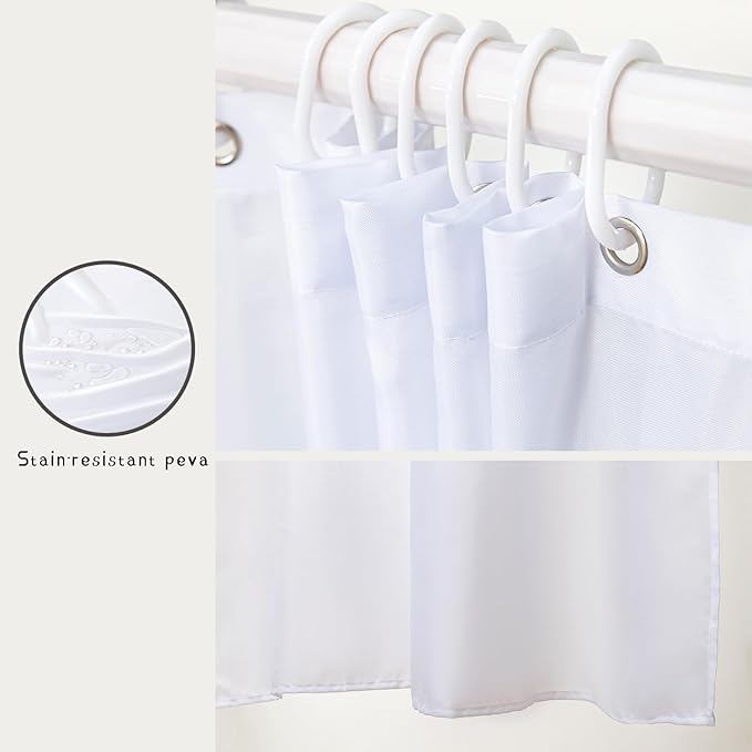 AILONEN Astronaut Shower Curtain for Bathroom,Planet Spaceman Bath Curtain for Kids Boys Teens,Universe Polyester Waterproof with 12 Plastic Hooks 72" W*72" H