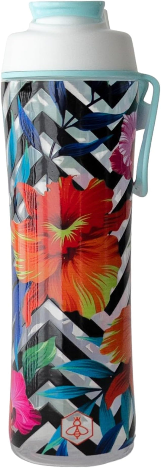 Biddlebee 24oz. BPA-Free Reusable Water Bottle with Wide-Mouth Chug Cap & Carry Handle | Perfect for Travel, Gym, School & Work | Proudly Made in USA | Cupholder Friendly, Fits in Backpack Pockets