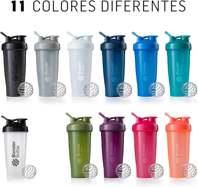 BlenderBottle Classic Shaker Bottle Perfect for Protein Shakes and Pre Workout, 20-Ounce, Pink