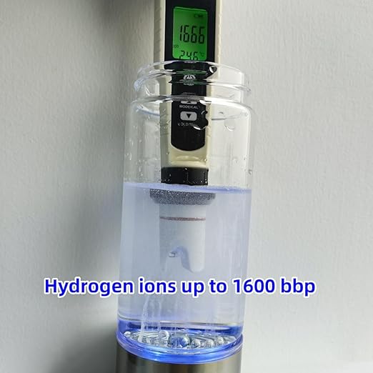 Hydrogen Water Bottle,Portable Hydrogen Water Generator Machine, Improve Water in 3 Minutes Quick Electrolysis, Suitable for Home, Office, Travel, Daily Drinking (Silver)