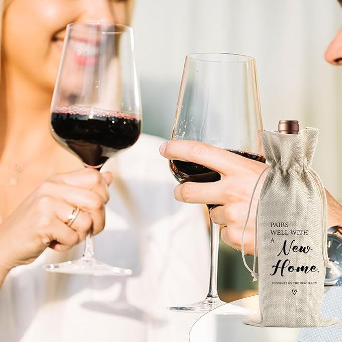House Warming Gifts New Home New Home Gift Ideas Pairs Well With a New Home Wine Bag Realtor Gift to Clients First New Home Gifts Housewarming Gifts New Home Wine Bag New Home Owner Gifts