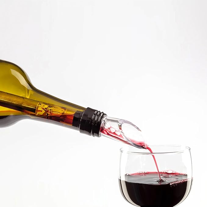 Wine Chiller Stick | 4 In 1 Wine Accessory Set | Iceless Chiller Stick | Decanting Aerator | Wine Pourer | Bottle Stopper | Accessory Case | Premium Gold | Father's Day Gift | Wine Gift Women & Men