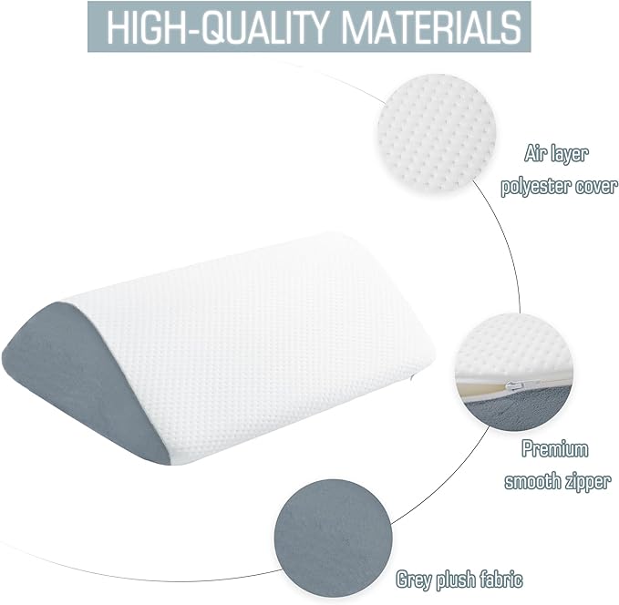 Wedge Pillow for Knee Bed Wedge Pillow for Sleeping, Wedge Pillows for After Surgery Leg Pillow for Sciatica Back Knee Hip Ankles Back Pain Relief