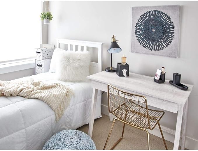 iDesign Arrow Fabric Storage Cube Bin, Small Basket Container with Dual Side Handles for Closet, Bedroom, Toys, Nursery - Black and White