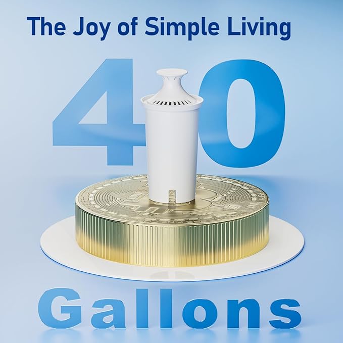 Replacement for Brita®Water Filter, NSF Certified Water Filter Pitchers Cartridges for Brita® Classic 35557, Ob03, Mavea® 107007, Lasts Two Months or 40 Gallons,Pack of 3