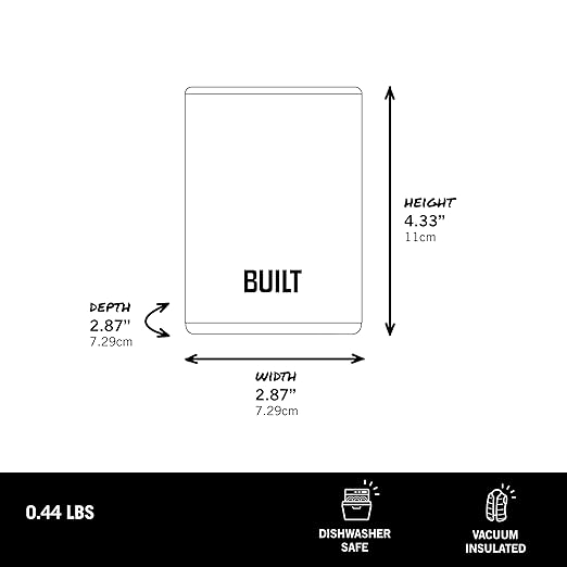 BUILT 12 Ounce Double Wall Stainless Steel K2 Can Chiller Dusty Rose
