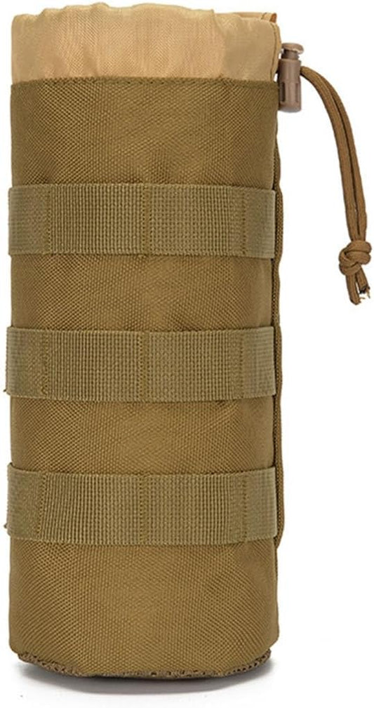 Upgraded Water Bottle Holder -Tactical Water Bottle Pouch- Sports Water Bottle Bag with Drawstring for Camping Climbing Hiking and Travelling