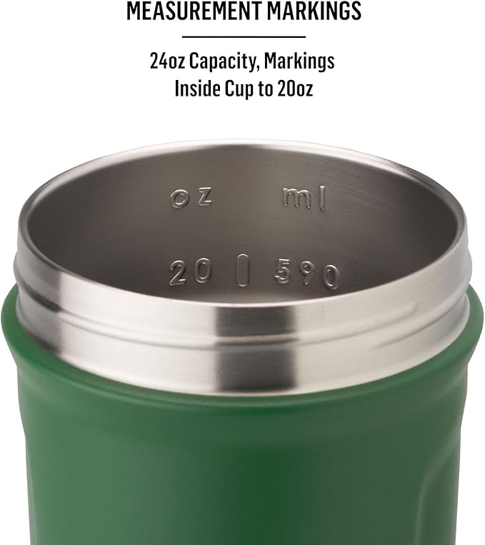 BlenderBottle Strada Shaker Cup Insulated Stainless Steel Water Bottle with Wire Whisk, 24-Ounce, Mango